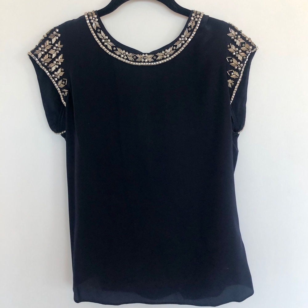 Rebecca Taylor beaded silk top